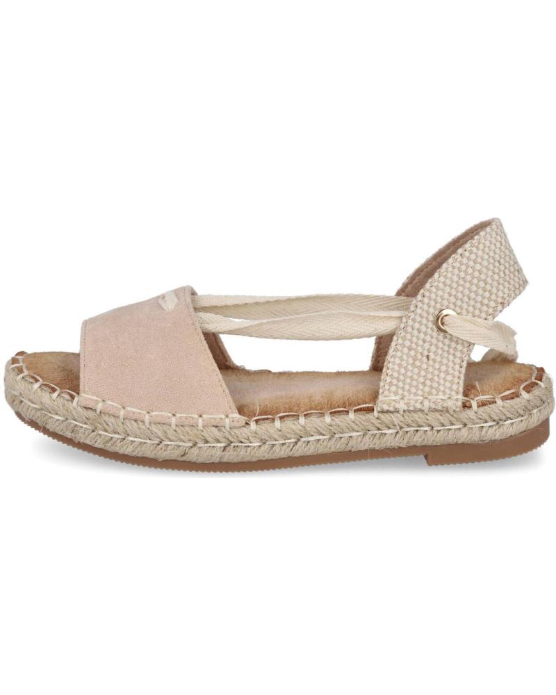 SANDALIAS PLANAS L&R SHOES N5596 DE LONA BEIGE PARA NIÑA BEIG