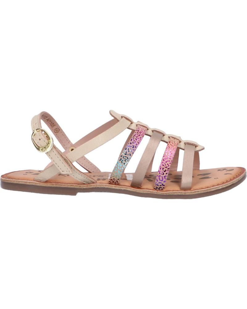 Sandalias de Mujer y Niña KICKERS 695573-30 DIXON 113 BEIGE MULTICOLOR LEOPARD