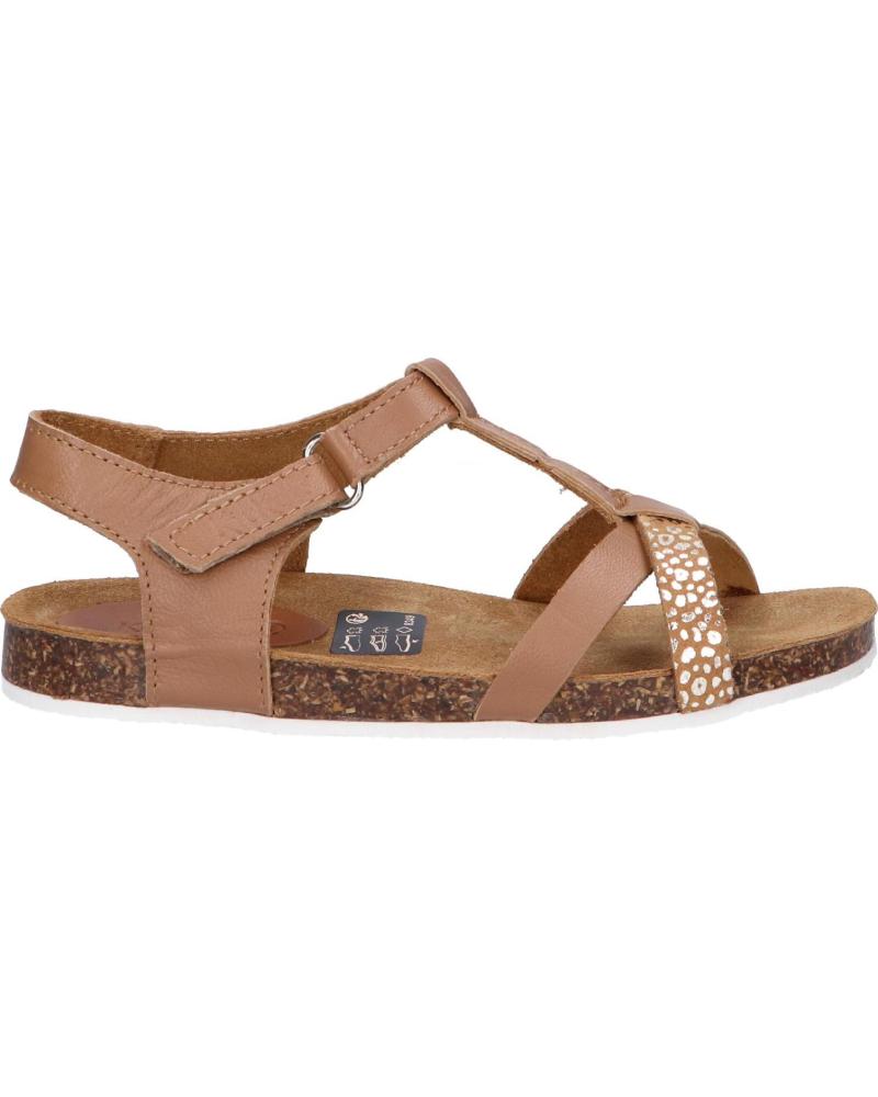 Sandalias de Niña KICKERS 784662-30 BODERY 116 CAMEL MARRON LEOPARD