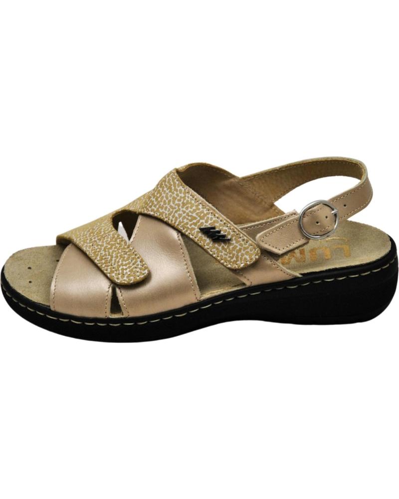 Sandálias de Mulher LUMEL SANDALIA 8195-5256 GIANNUTRI-NAPPA BIO RECICLABLE PAR BEIGE-PIEDRA