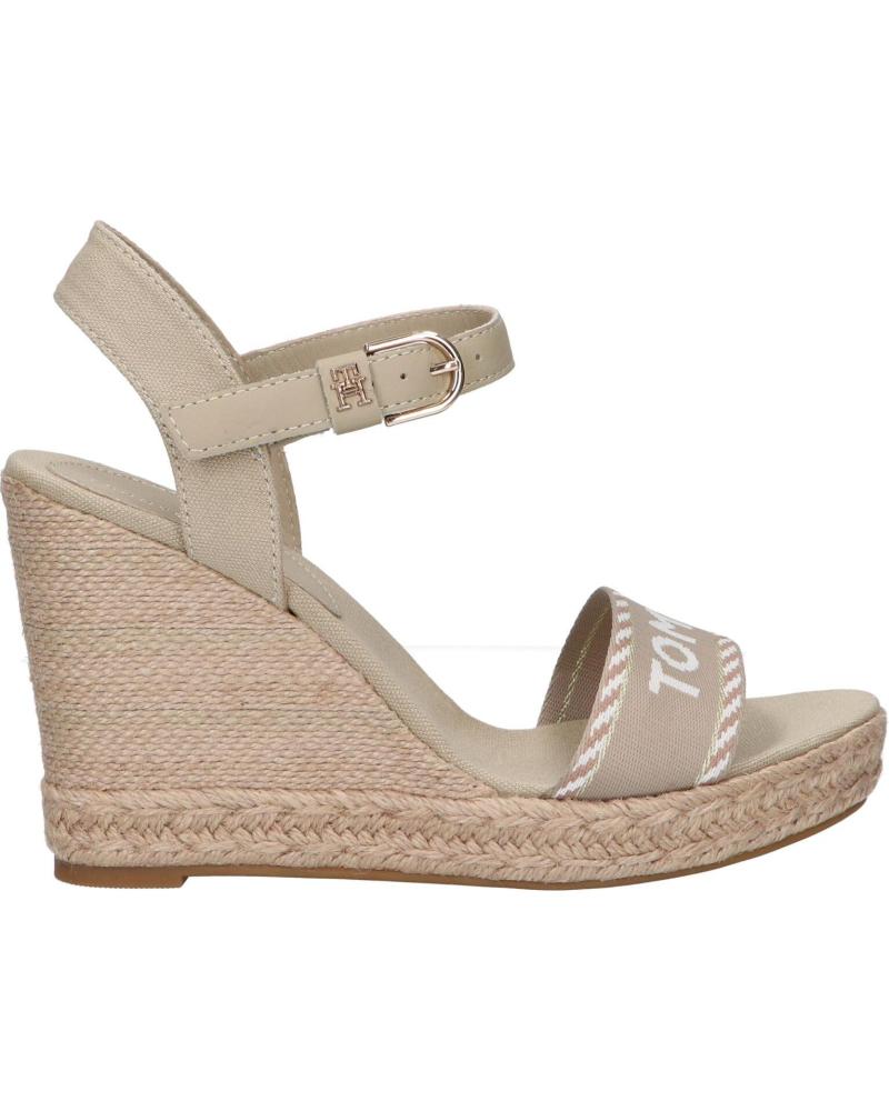 Sandalias de Mujer TOMMY HILFIGER FW0FW07088 SEASONAL WEBBING WEDGE RBT SANDALWOOD