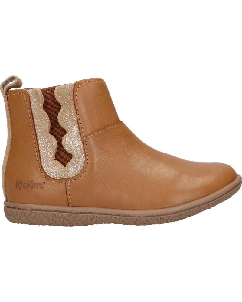 Botas de Niña KICKERS 830080 VETUDI 114 CAMEL OR METALLISE
