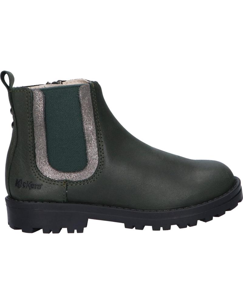 Botas de Niña KICKERS 830030 GROOKY 202 KAKI ARGENT