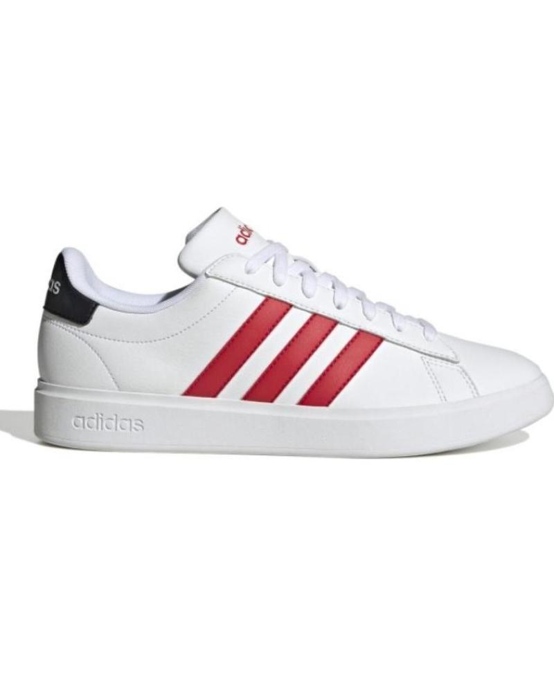 ADIDAS ZAPATILLAS CASUAL CLÁSICAS CON 3 BANDAS BLANCO ROJO BLANCO ROJO