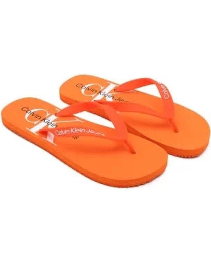 CALVIN KLEIN CHANCLAS JEANS BEACH SANDAL FIRECRACKER NARANJA FIRECRACKER