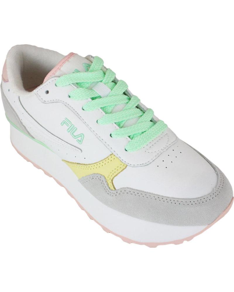 ZAPATILLAS PLATAFORMA FILA ORBIT ZEPPA CB WMN BLANCO VERDE CENIZA BLANCO