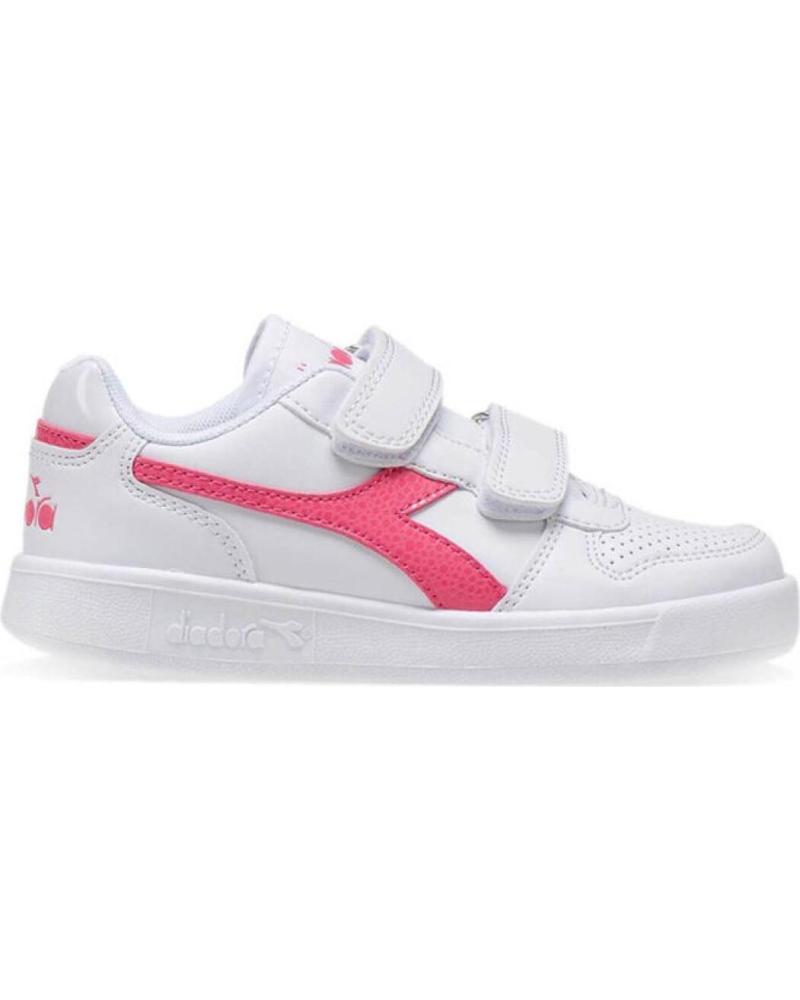ZAPATILLAS DIADORA PLAYGROUND PS GIRL C2322 BLANCO Y ROSA (HOT PINK WHITE) 175782 ROSA
