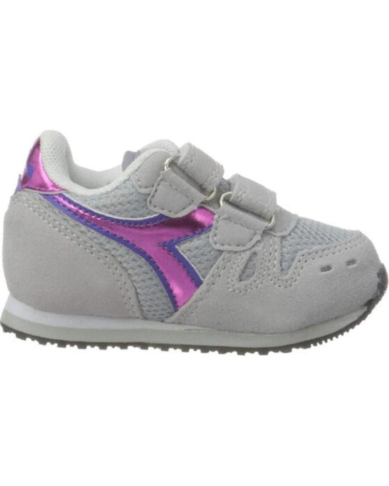DIADORA ZAPATILLAS SIMPLE RUN TD GIRL 65010 GRIS Y ROSA ROSA-GRIS