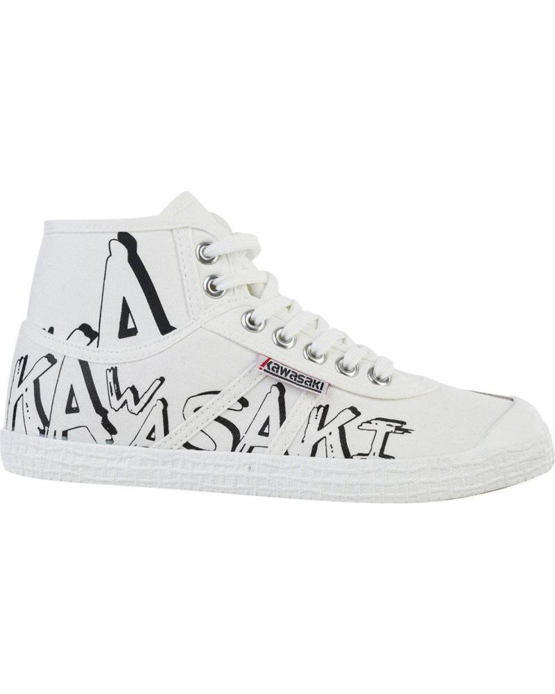 BOTINES KAWASAKI GRAFFITI CANVAS K202415 BLANCOS 1002 WHITE