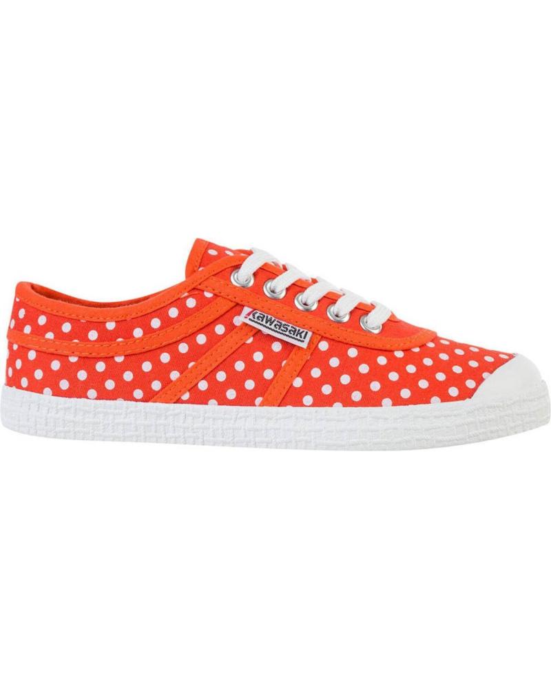 ZAPATILLAS KAWASAKI POLKA CANVAS K202421 5030 ROJO CHERRY TOMATO CON PUNTOS 5030 CHERRY TOMATO