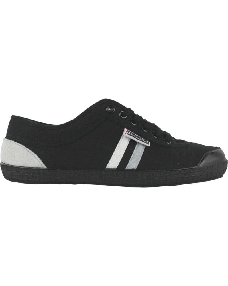 ZAPATILLAS KAWASAKI RETRO 23 CANVAS K23W0260 NEGRAS CON SUELA RAYADA W0260 BLACK STRIPE BLACK OUTSOLE