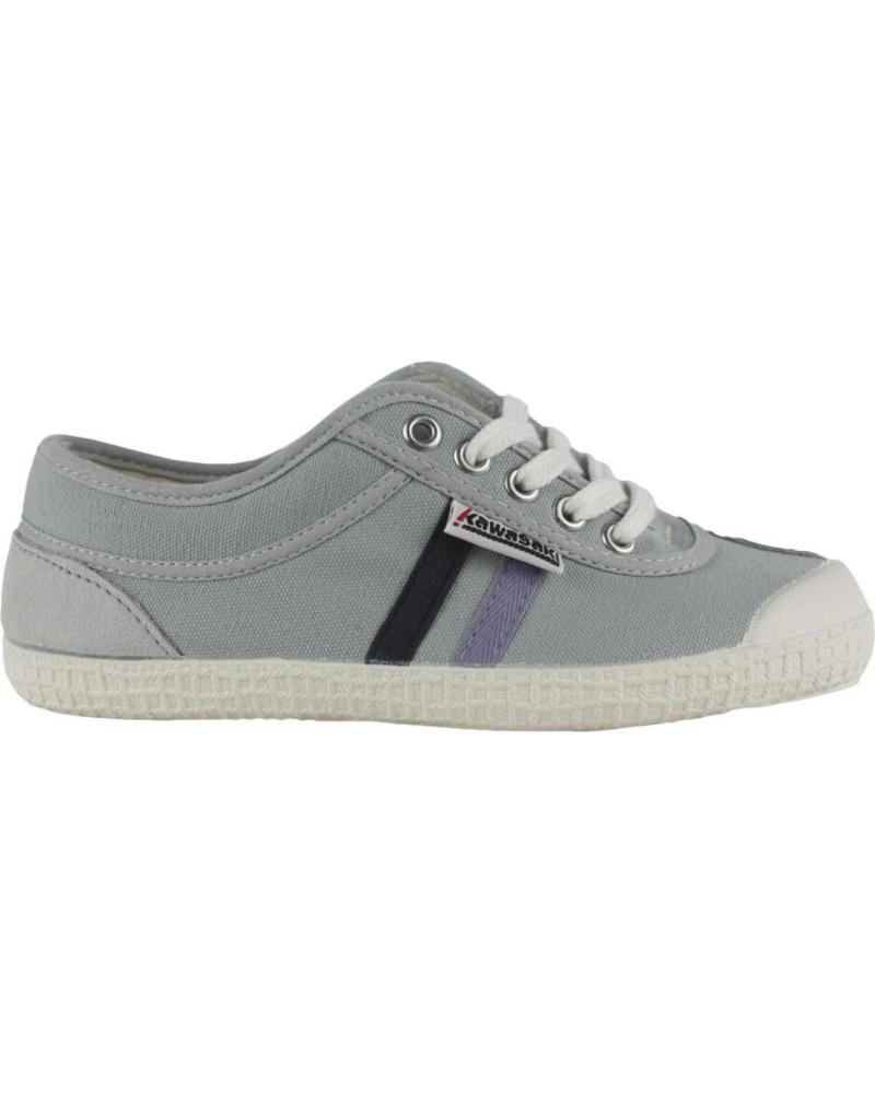 KAWASAKI RETRO 23 CANVAS K2320W: ZAPATILLAS GRIS RATÓN CON DETALLES PÚRPURA Y ROSA 20W MOUSE GREY LGHT PURPLE-PINK