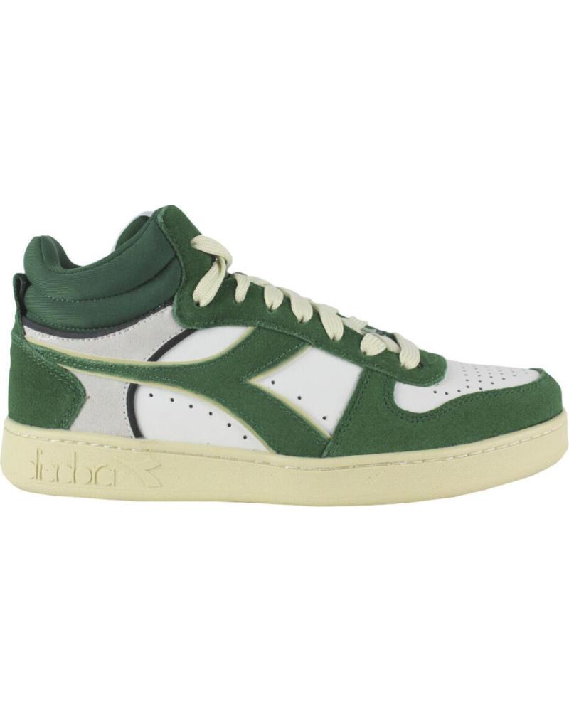 ZAPATILLAS DIADORA MAGIC BASKET DEMI CUT SUEDE LEATHER C1912 178563 EN VERDE AMAZONA Y BEIGE VERDE-BEIGE