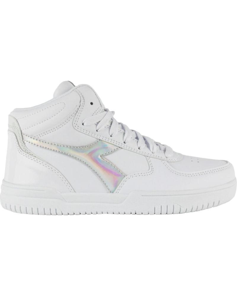 DIADORA RAPTOR MID MIRROR WN C9899: ZAPATILLAS CAÑA MEDIA BLANCO-PLATA 177708 BLANCO-PLATA
