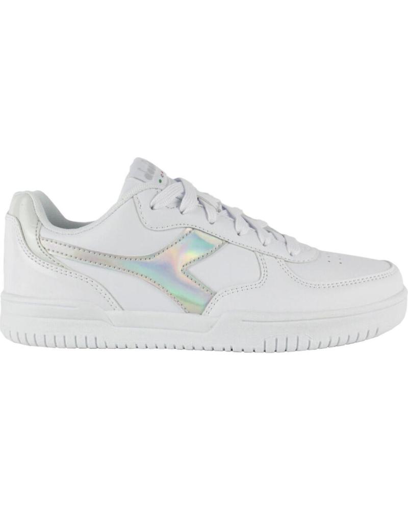 DIADORA RAPTOR LOW MIRROR WN C9899: ZAPATILLAS BLANCO-PLATA 177709 BLANCO-PLATA