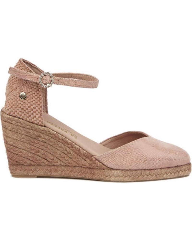 LA VALETA LETICIA NUDE - SANDALIA DE CUÑA DE ESPARTO NUDE