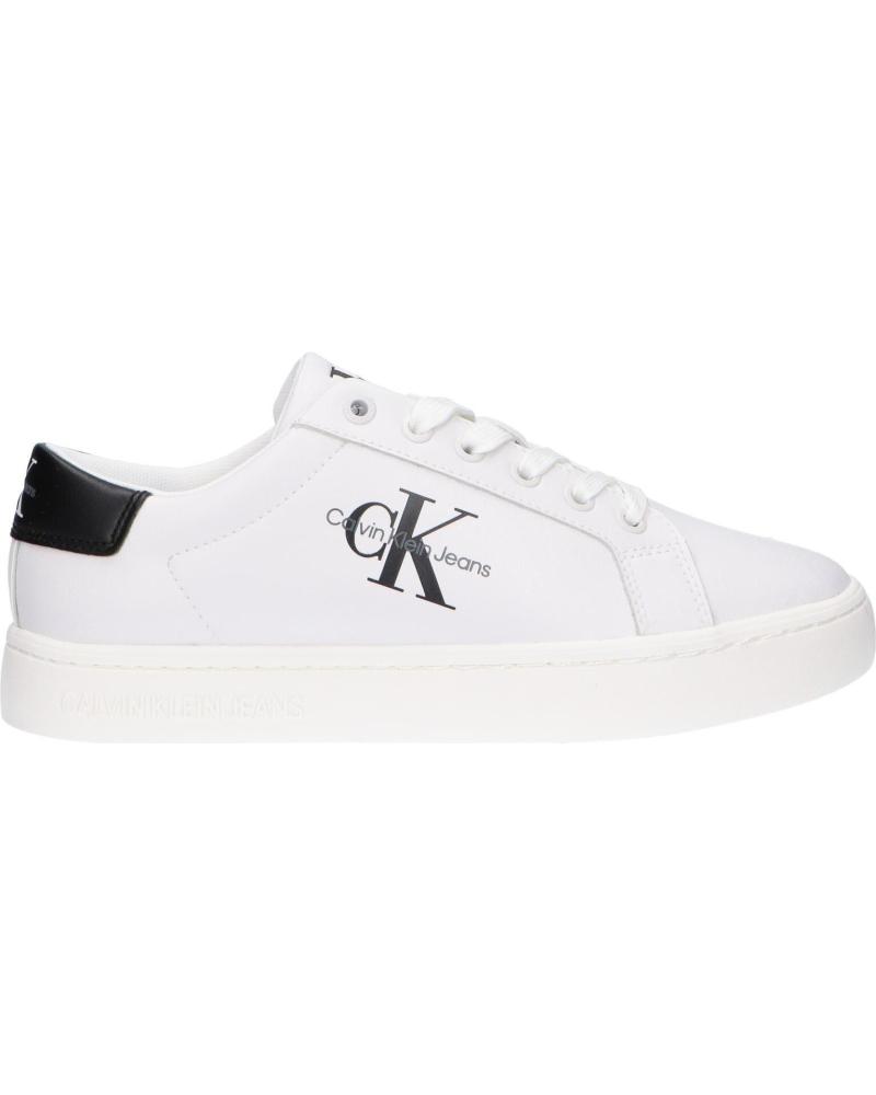 Deportivas de Mujer CALVIN KLEIN YW0YW01269 CLASSIC CUPSOLE YBR BRIGHT WHITE-BLACK