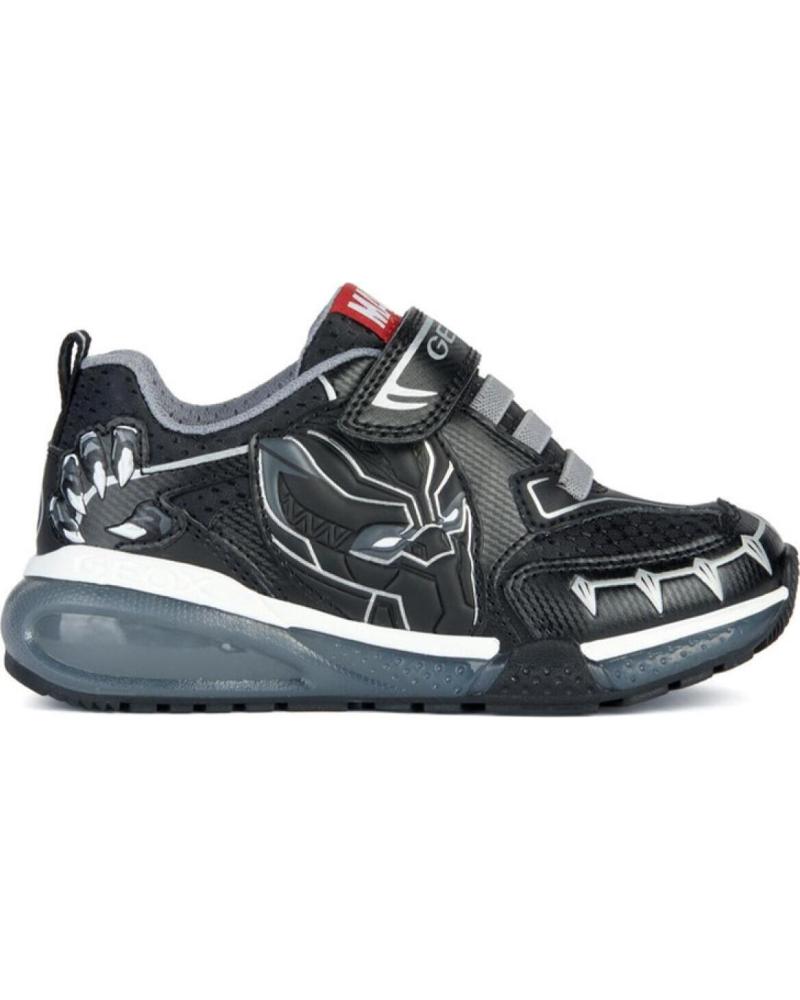 Deportivas de Niño GEOX DEPORTIVA PANTERA NEGRA CON LUZ BLACK-SILVER