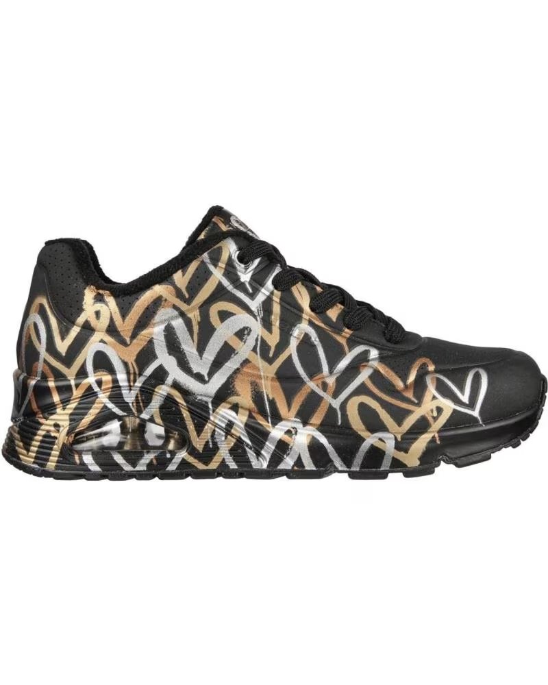 de skechers uno air metallic lov negro