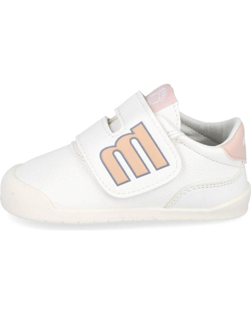 Deportivas de Niña MTNG 48909 CALZADO RESPETUOSO PARA BEBE BLANCO-NUDE