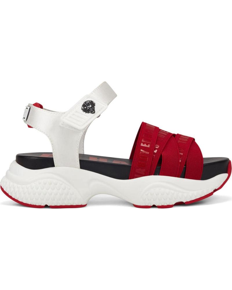 Sandálias de Mulher ED HARDY OVERLAP SANDAL RED-WHITE ROJO