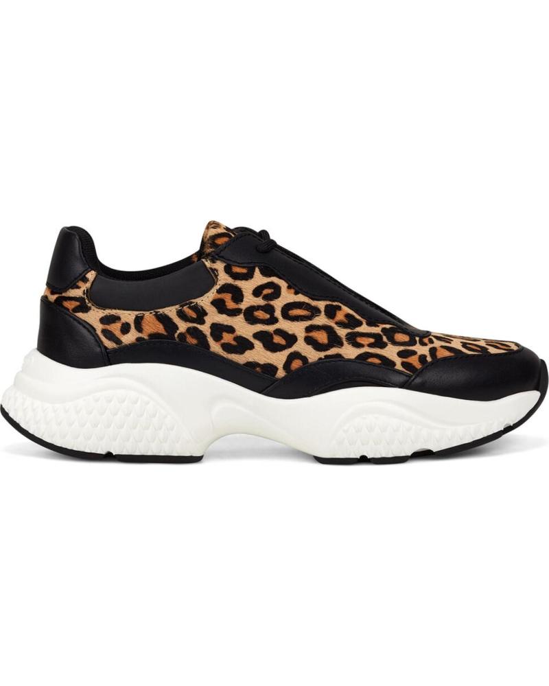 ZAPATILLAS ED HARDY INSERT RUNNER WILD NEGRAS CON ESTAMPADO LEOPARDO NEGRO-LEOPARDO