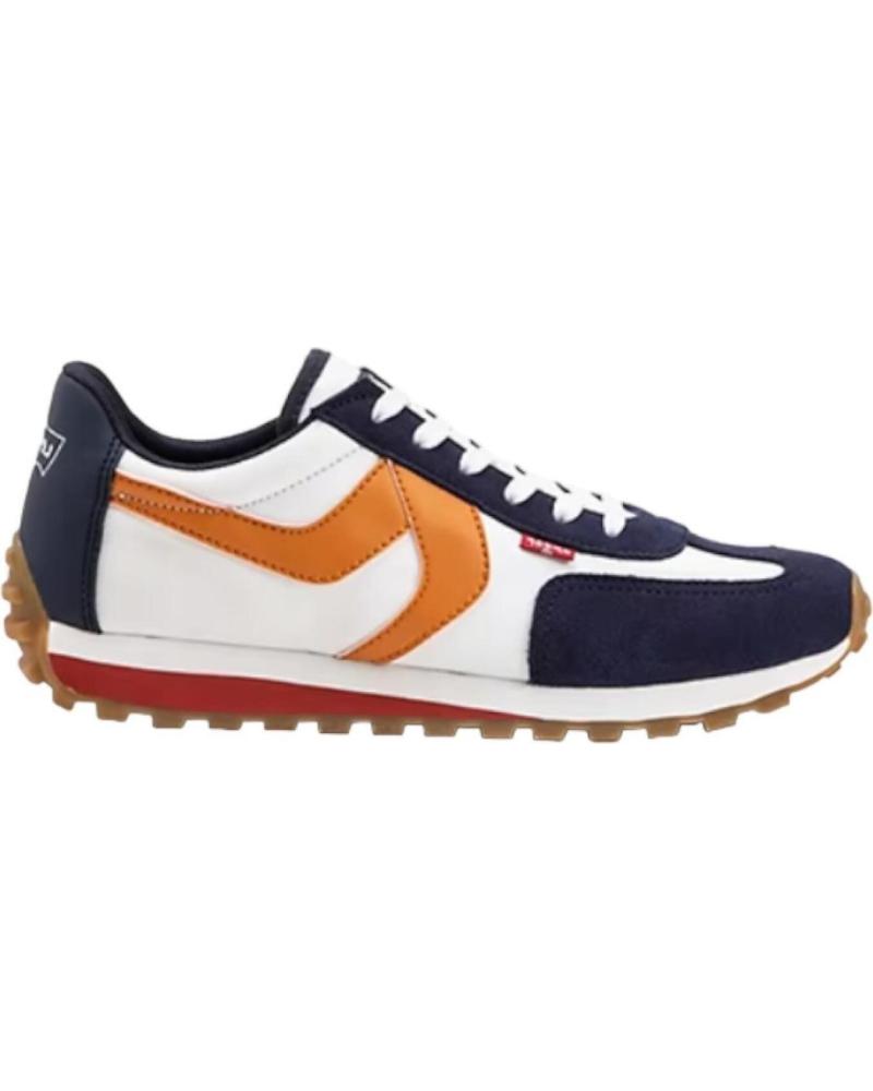 ZAPATILLAS LEVIS STRYDER RED TAB HOMBRE BLANCO NARANJA AZUL 151 BLANCO