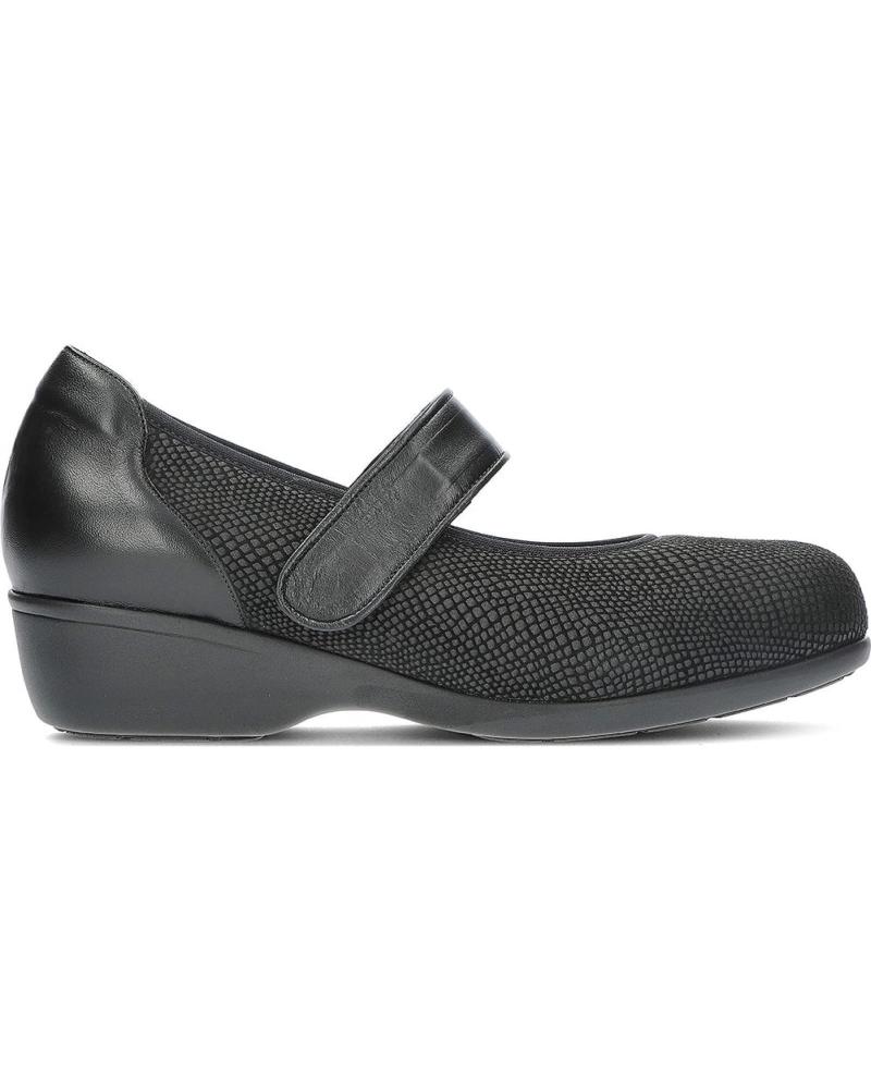 Sabrinas de Mulher CLEMENT SALUS MERCEDITA HORMA EXTRA ANCHA 442156 NEVADA BLACK