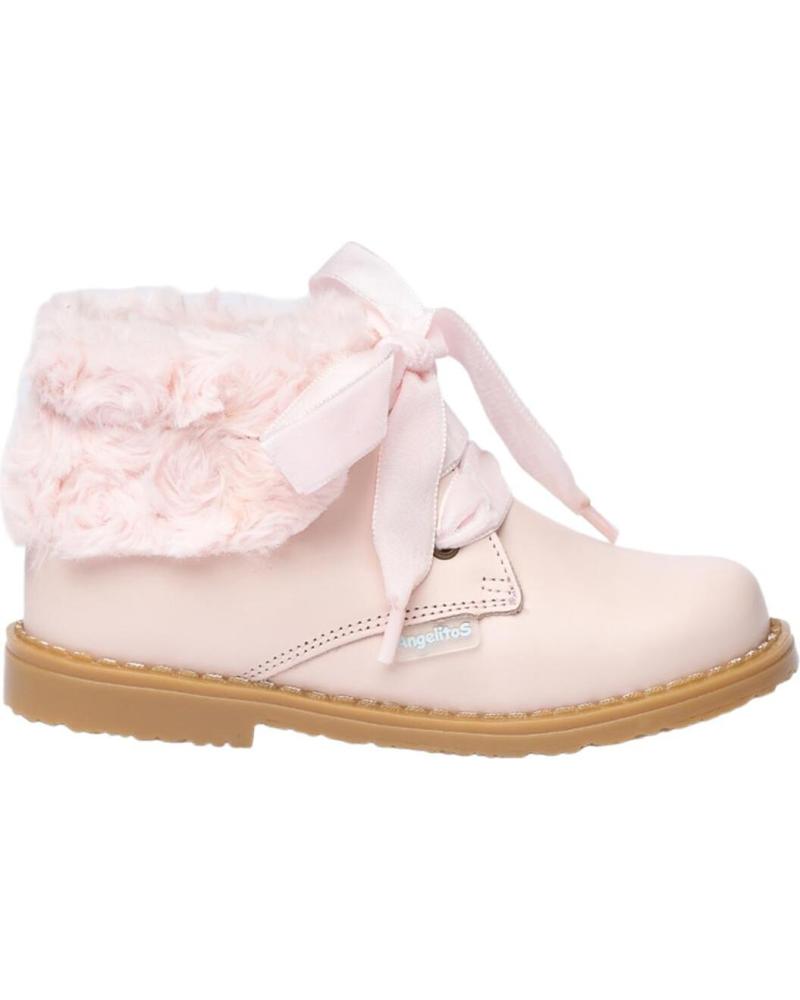 Zapatos de Niña ANGELITOS BOTIN PELUCHE 1010 ROSA
