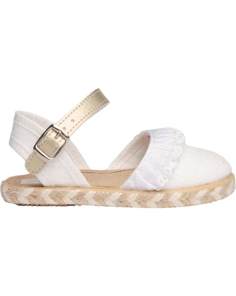 Zapatos de Niña ANGELITOS SANDALIA VALENCIANA ANG951 BLANCO
