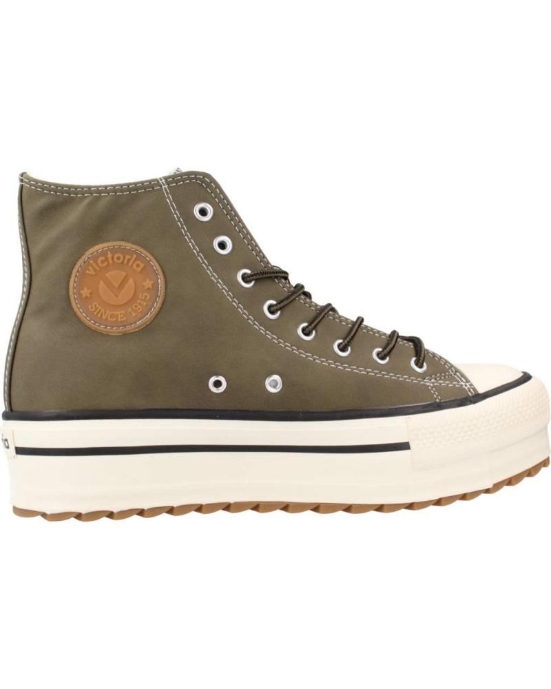 ZAPATILLAS VICTORIA TRIBU 1061123 DOBLE EFECTO PIEL KAKI VERDE