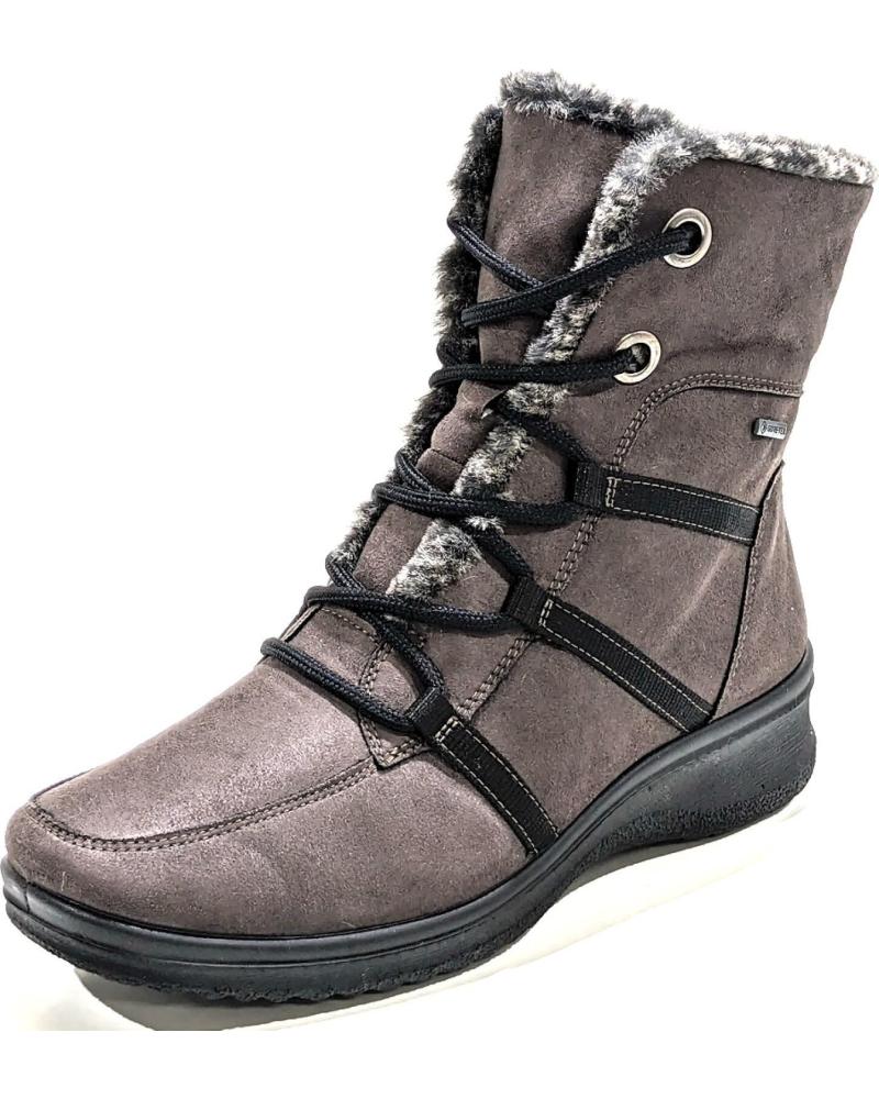 Botines de Mujer ARA BOTA DE CORDONERAS FABRICADA EN SERRAJE CON FORRO INTERIOR TAUPE