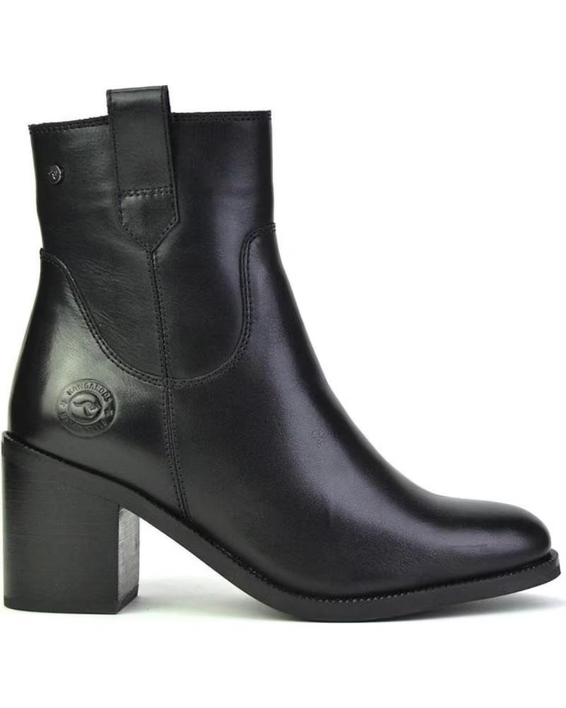 Botines de Mujer Kangaroos Botin Senora Piel Negropiel Negro