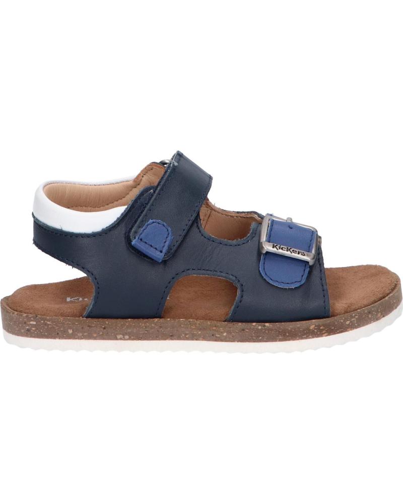 Sandalias de Mujer y Niña y Niño KICKERS 694917-30 FUNKYO 102 MARINE BLEU BLANC