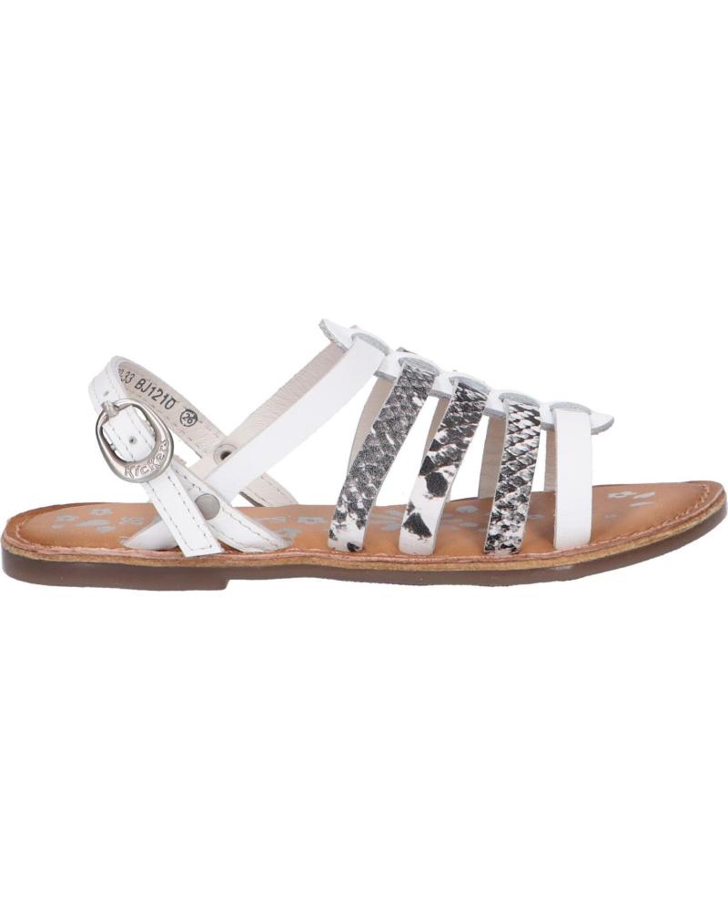 Sandalias de Mujer y Niña KICKERS 695575-30 DIXON 33 BLANC NOIR REPTILE