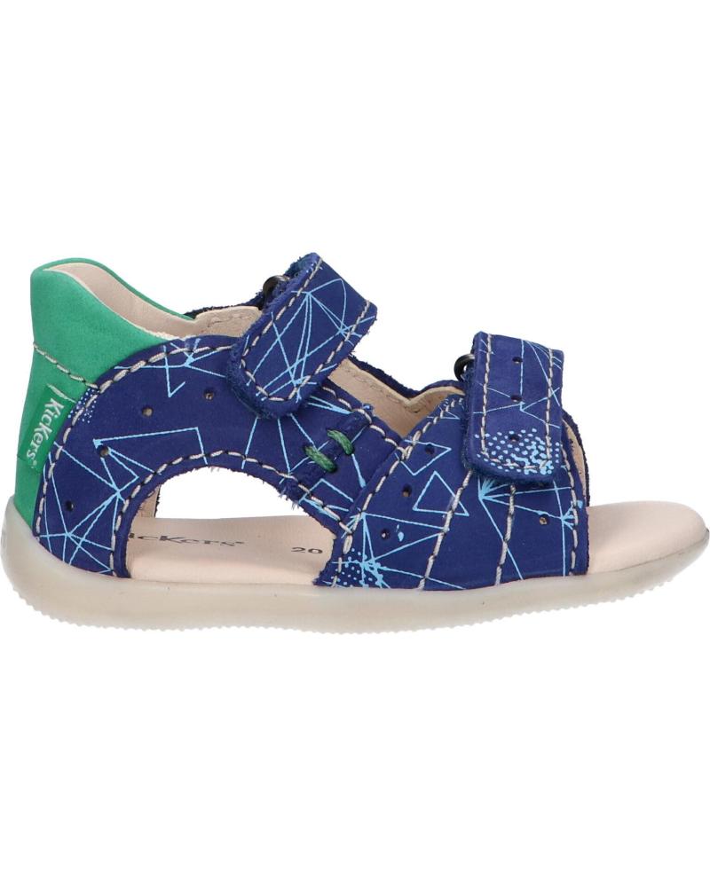 Sandalias de Niño KICKERS 785404-10 BOPING-2 51 BLEU VERT GALACTIC
