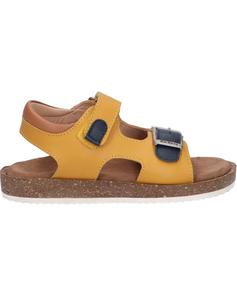 Sandalias de Mujer y Niña y Niño KICKERS 694917-30 FUNKYO 71 JAUNE MARINE CAMEL