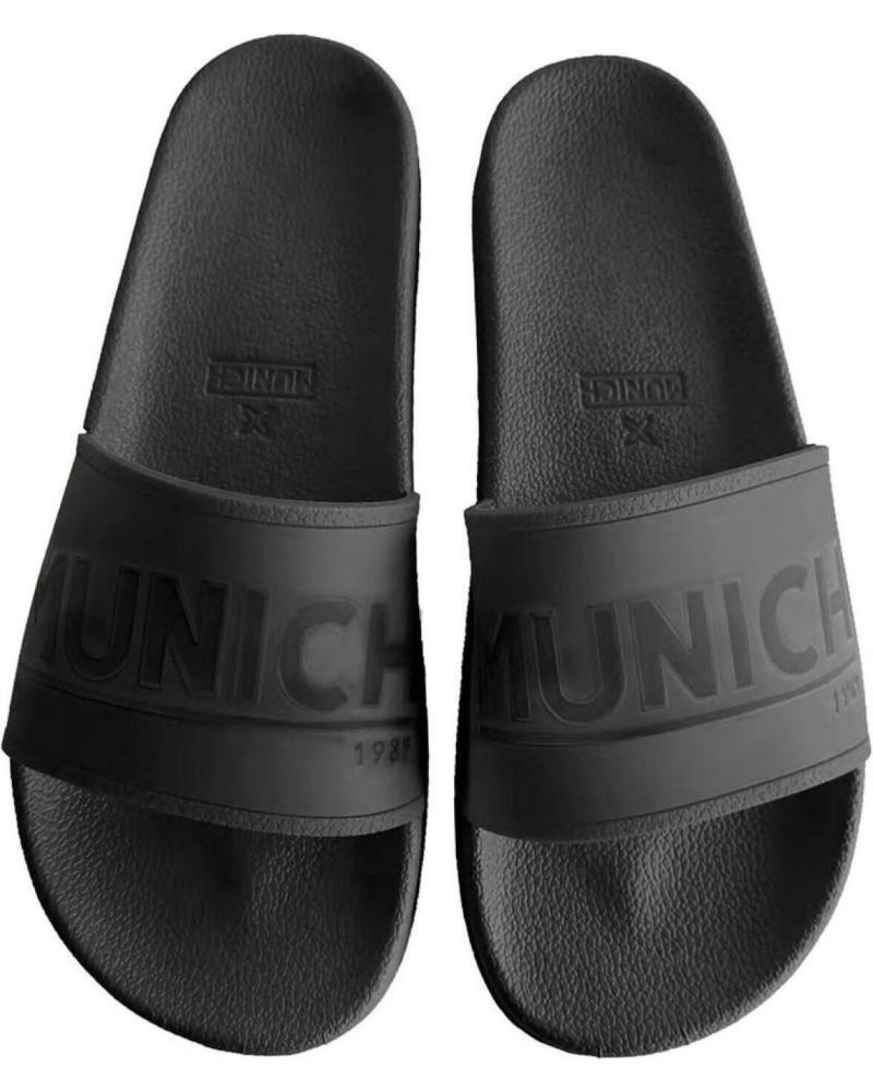 CHANCLAS MUNICH FLAT SLIDER 273 4300273 NEGRO NEGRA