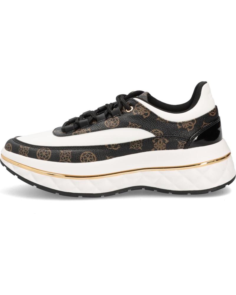 Zapatillas deporte de Mujer GUESS SNEAKER CORDONES WHITE-BROWN