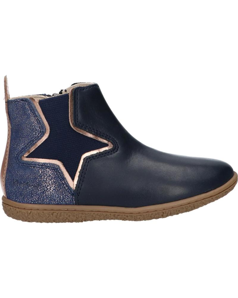 Botines de Niña KICKERS 744616-30 VERMILLON 102 MARINE METALLIS