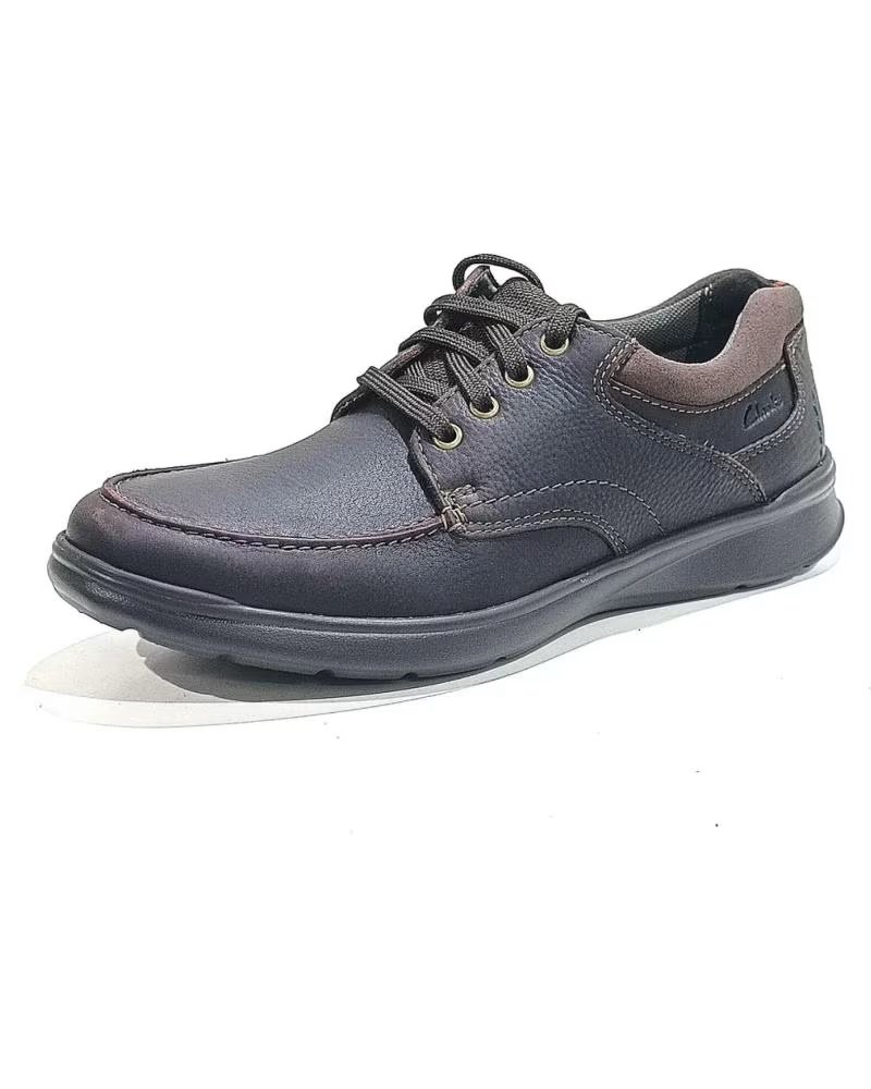 Clarks Zapato Casual de Piel con Cordoneras Plantillas Extraible Brown