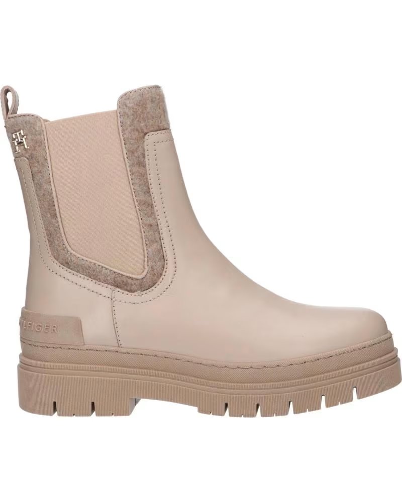 Botines de Mujer Tommy Hilfiger FW0FW07655 Feminine Felt Chelsea Abo Merino