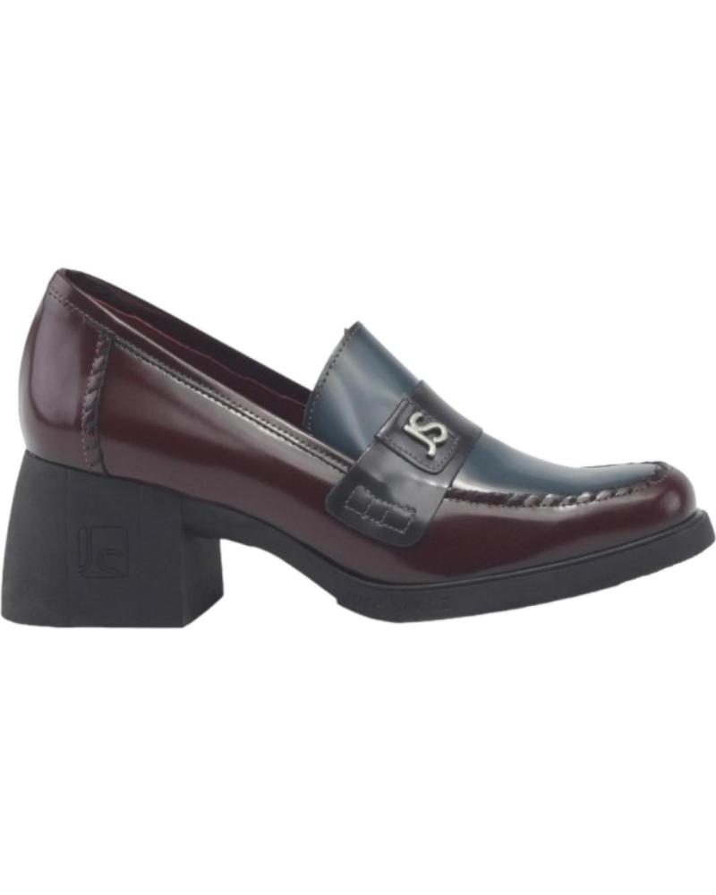 Sapatos de salto de Mulher JOSE SAENZ MOCASIN TACON PIEL BURDEOS ANTIC RIOJA-ANTIC PETROLEO-ANTIC GRIS