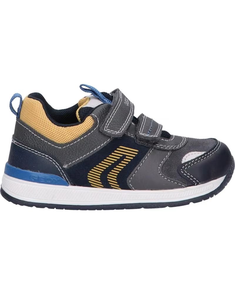 Deportivas de Niña y Niño Geox B150RB 022ME B Rishon Boy C9353 Anthracite-yellow