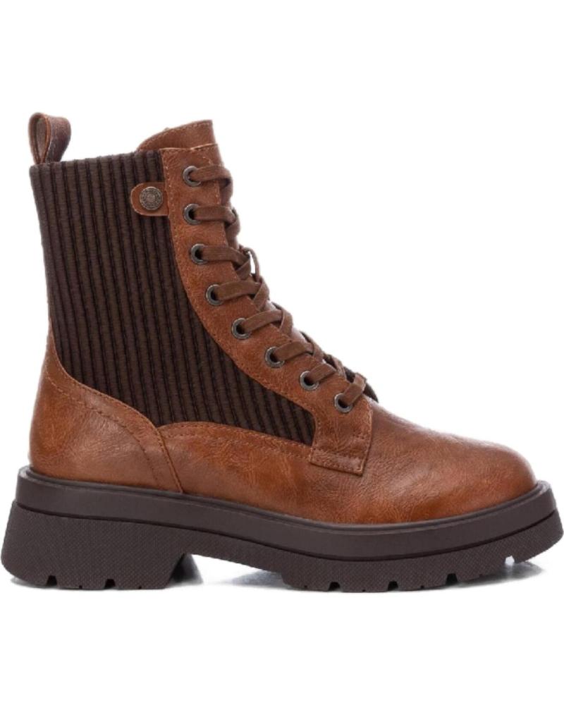 Botas de Mujer REFRESH - BOTIN MILITAR CREMALLERA PUNTO CANALE CAMEL
