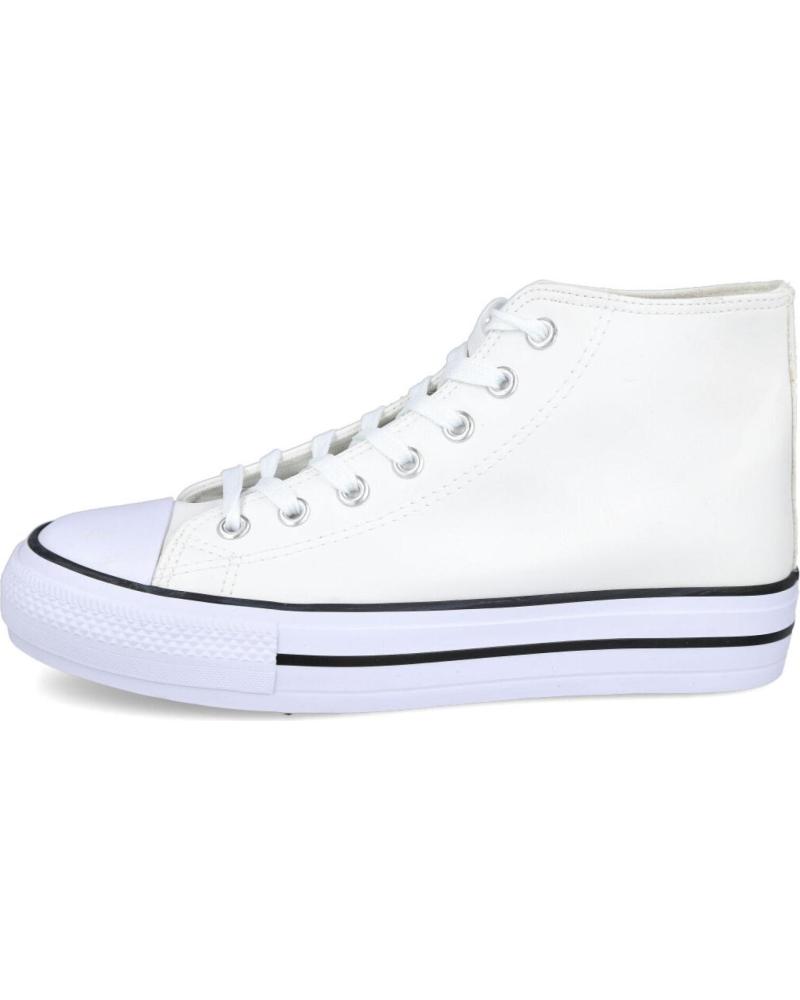 L&R SHOES ABX0262-1 ZAPATILLAS ALTAS DE LONA BLANCAS BLANCO