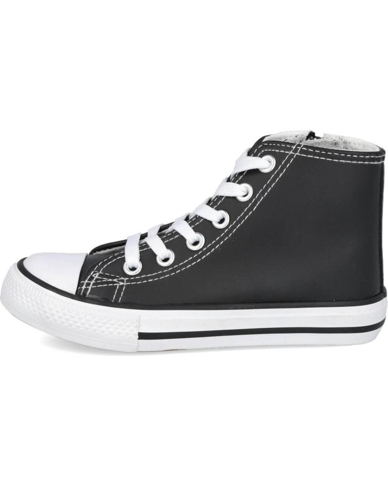 L&R SHOES ABX02 ZAPATILLAS ALTAS DE LONA NEGRAS NEGRO