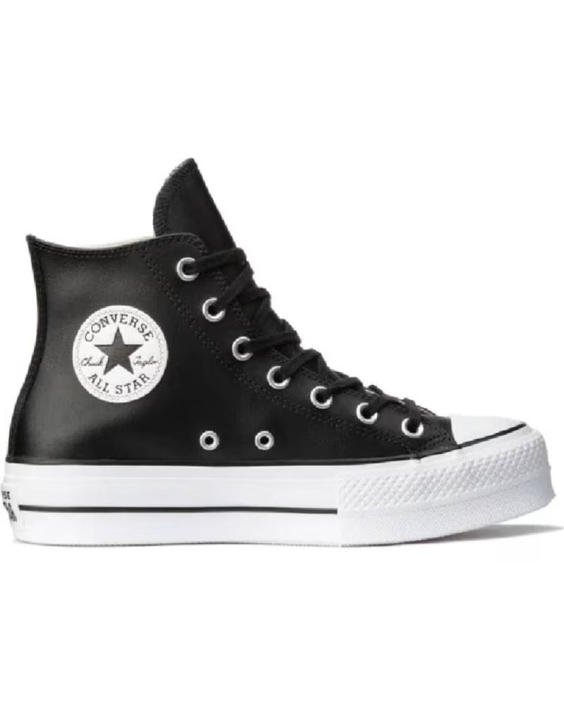 Converse Chuck Taylor All Star Lift Platform Leather Negro