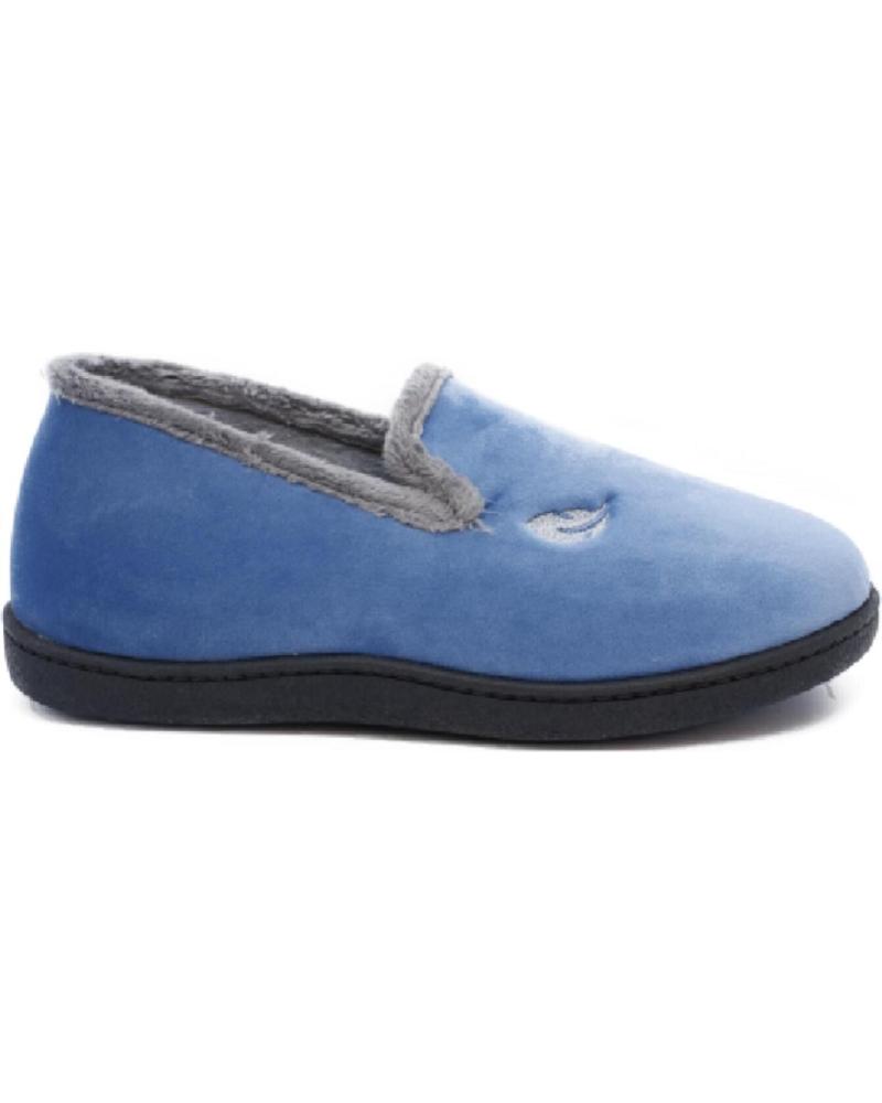 PLUMAFLEX ZAPATILLAS DE CASA BORDADO JEANS AZUL JEANS
