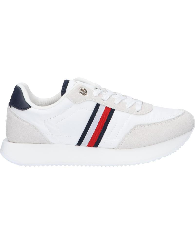 Zapatillas deporte de Mujer TOMMY HILFIGER FW0FW07831 ESSENTIAL RUNNER GLOBAL STRIPES YBS WHITE